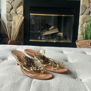 Miu Miu Gladiator Style Stiletto BOHO Sandals Size 38